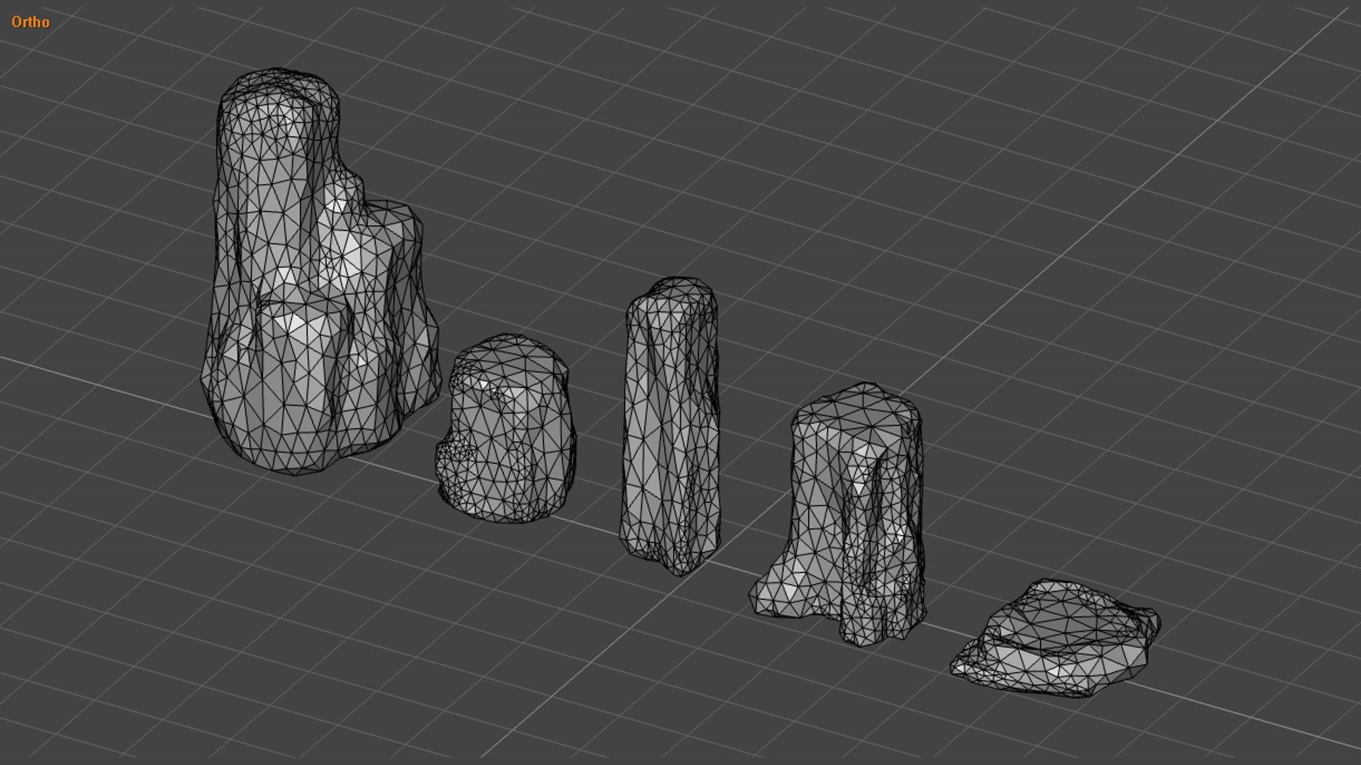Rock Set 06 - Magic Low-poly 3D model_16