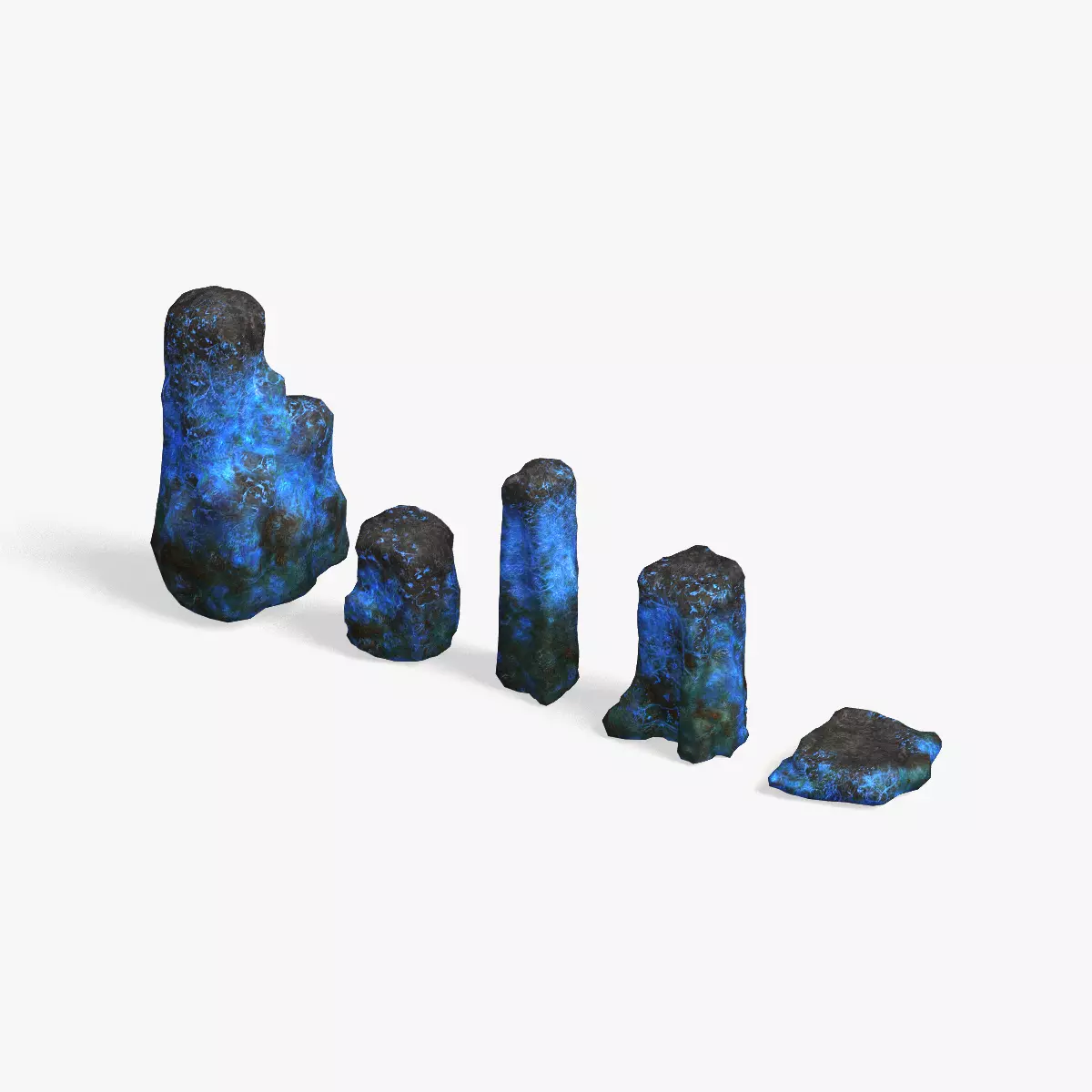Rock Set 06 - Magic Low-poly 3D model_0