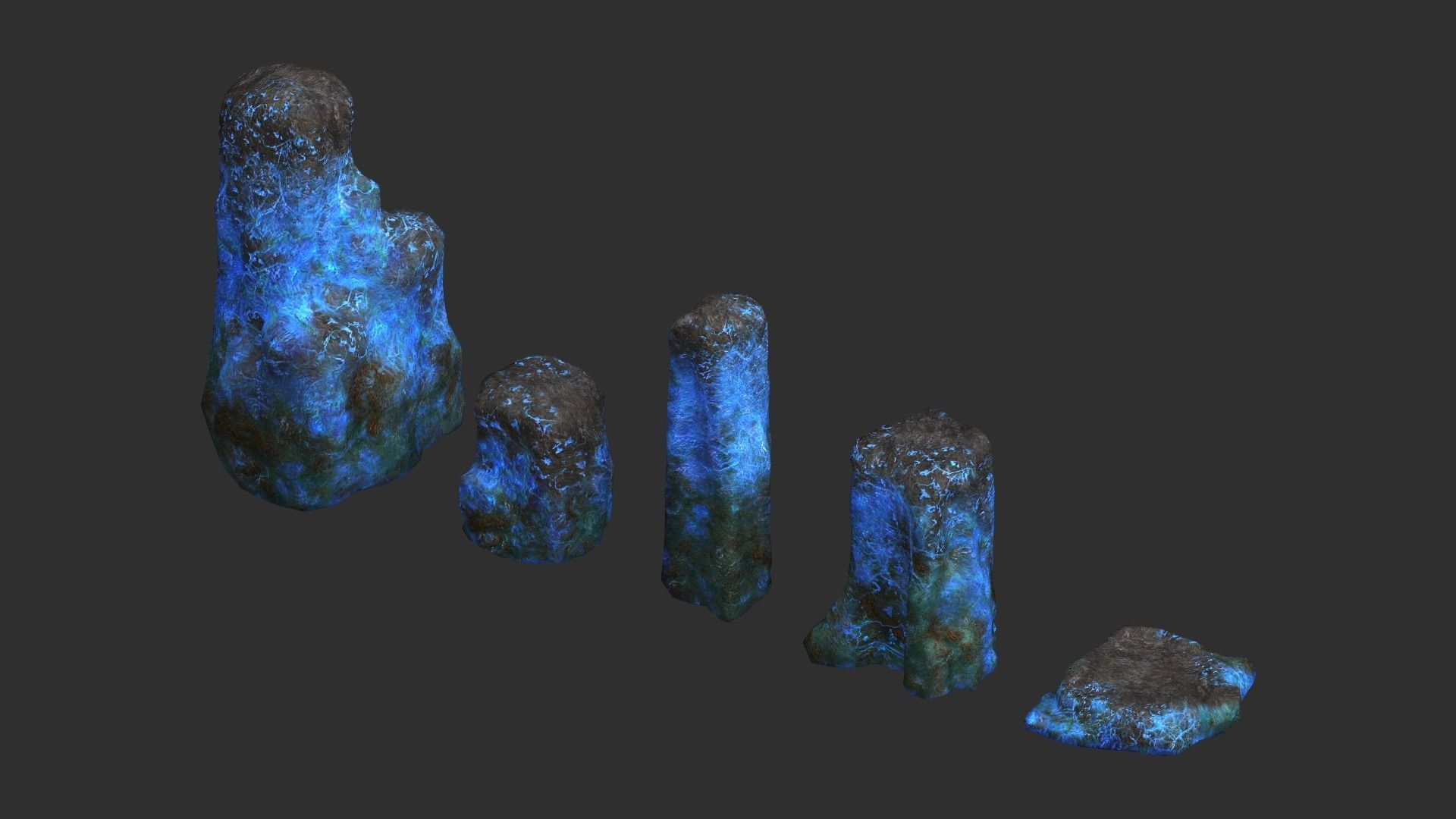 Rock Set 06 - Magic Low-poly 3D model_1