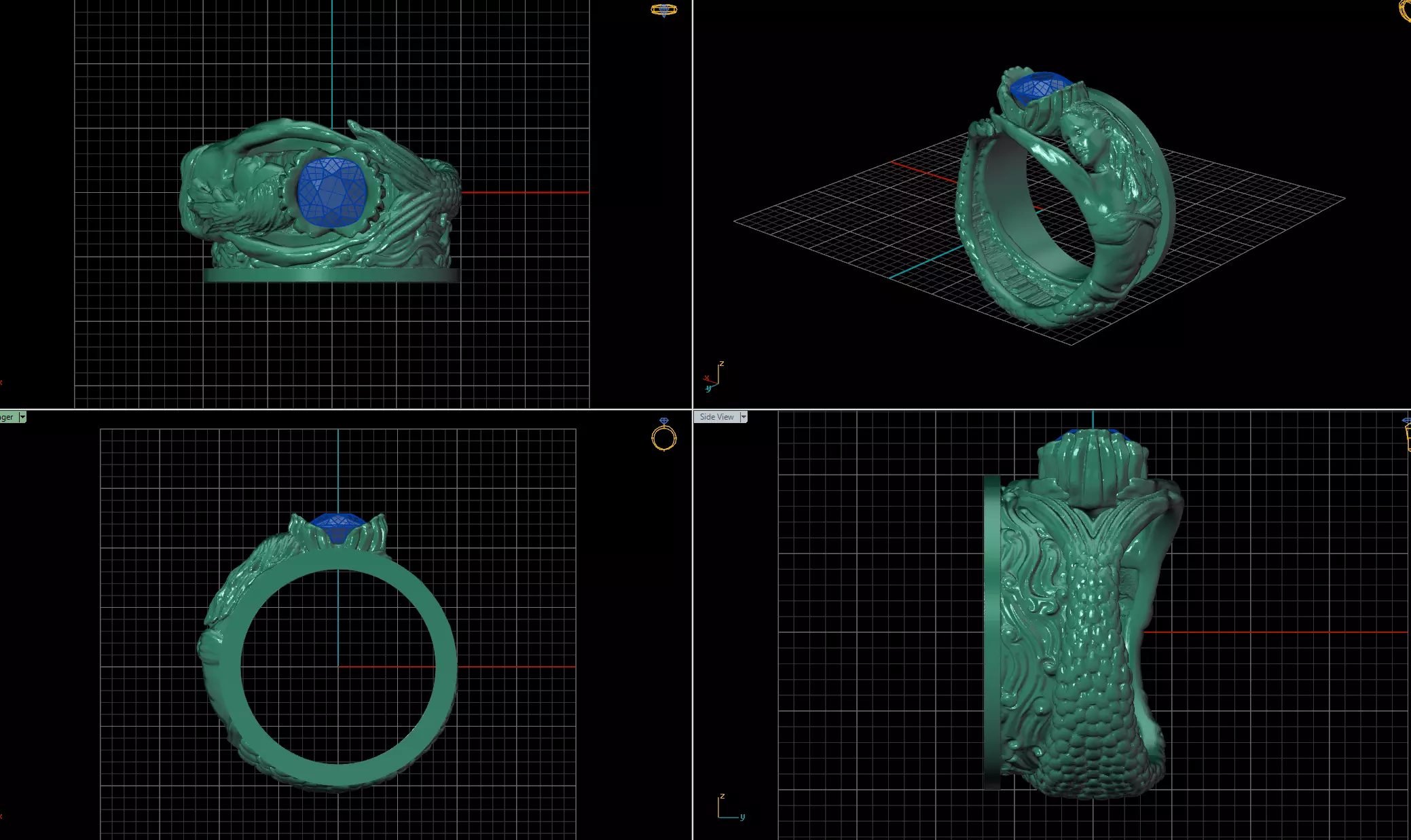 rings bracelet Low-poly 3D model