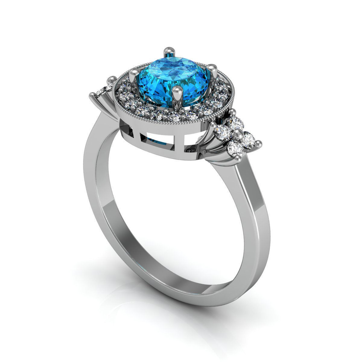 Precious Diamond Ring R7 3D print model_10