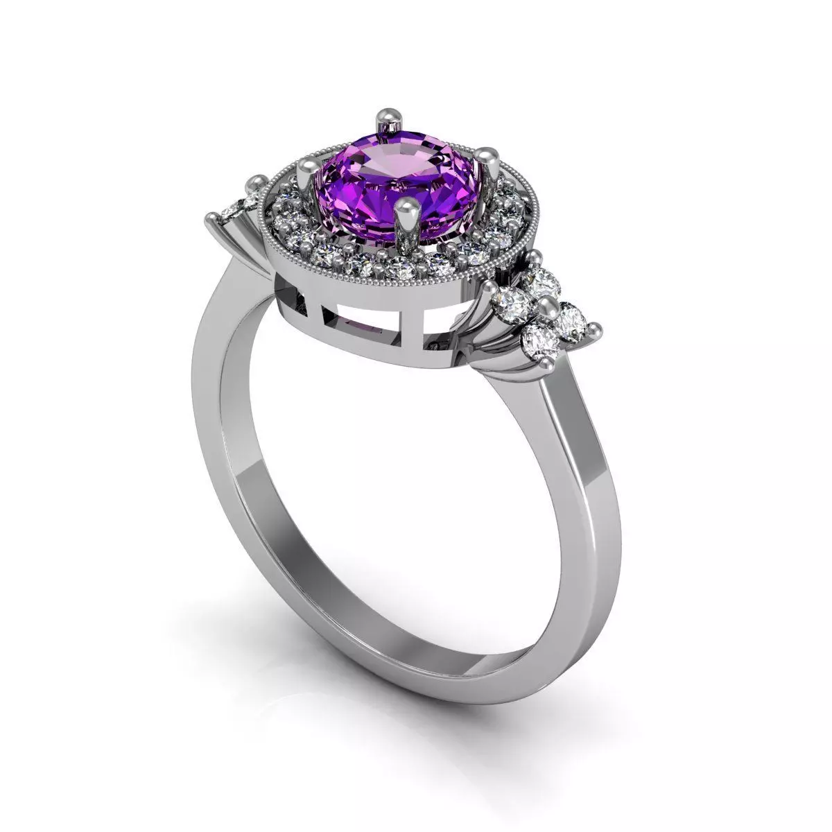 Precious Diamond Ring R7 3D print model_0