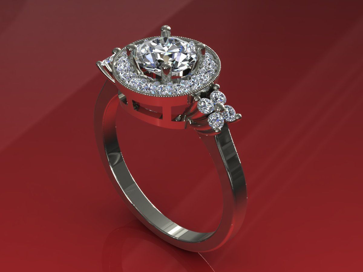 Precious Diamond Ring R7 3D print model_5