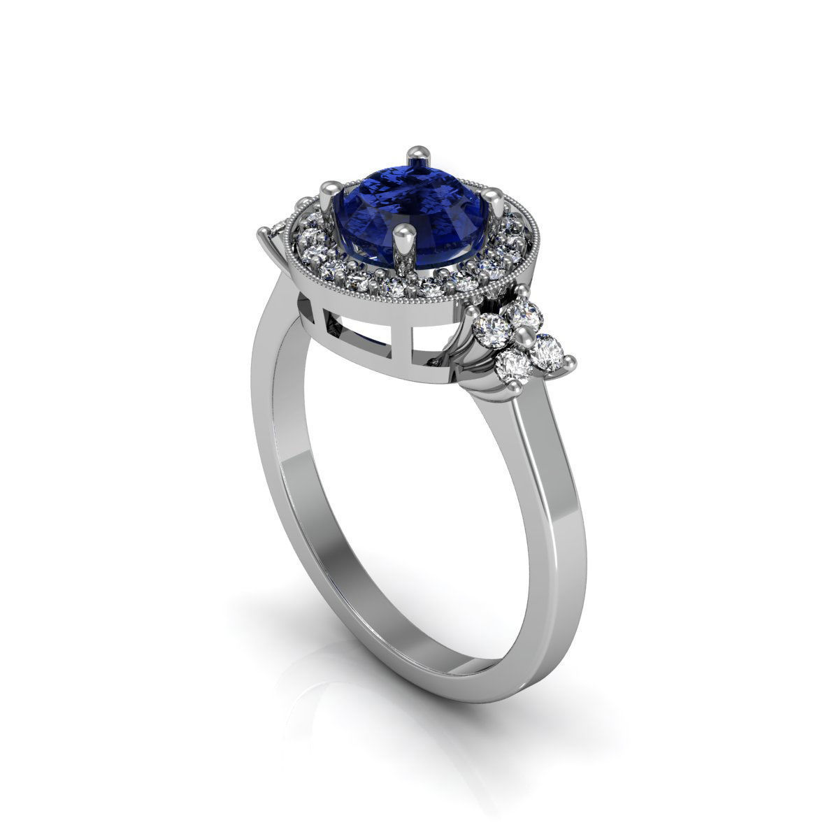 Precious Diamond Ring R7 3D print model_9