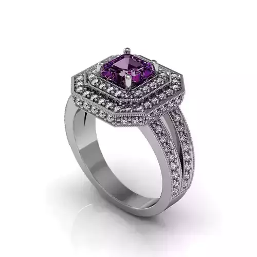 Emerald Diamond Ring R34