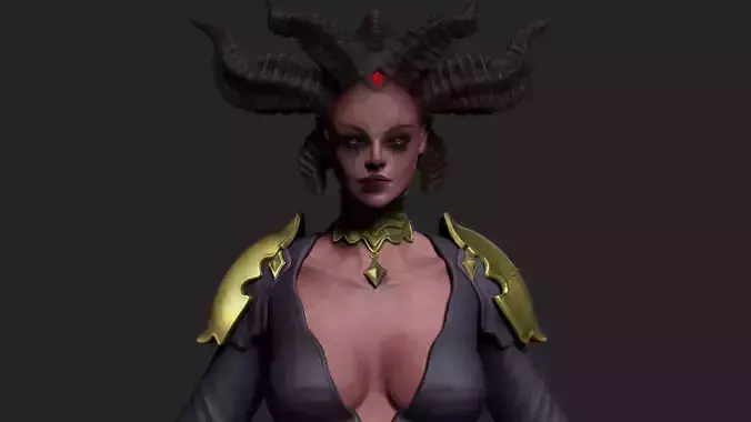 Lilith woman in futuristic outfit