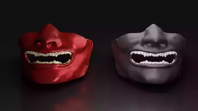 Japanese samurai face mask