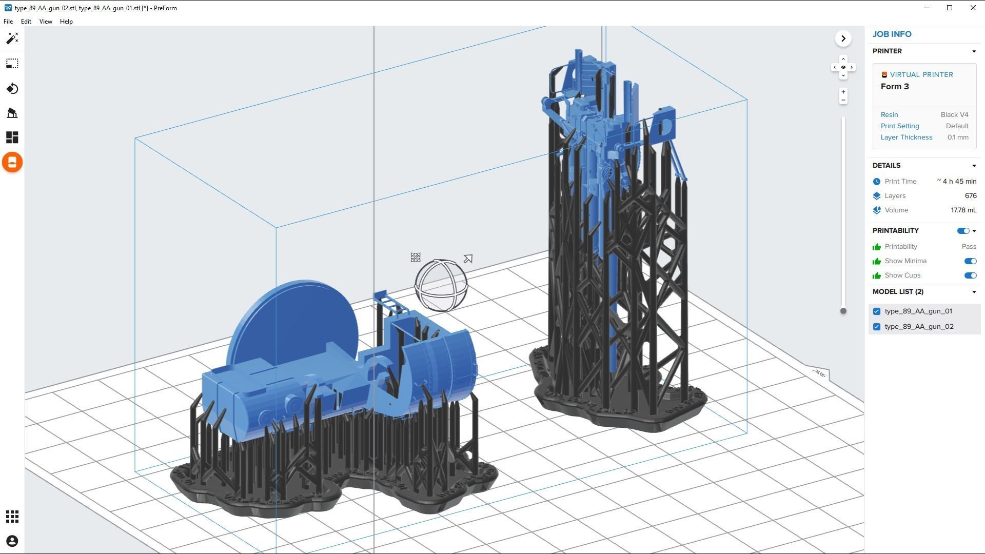 Yamato type 89 AA turret - Personal license - 1-100 scale 3D print model_7