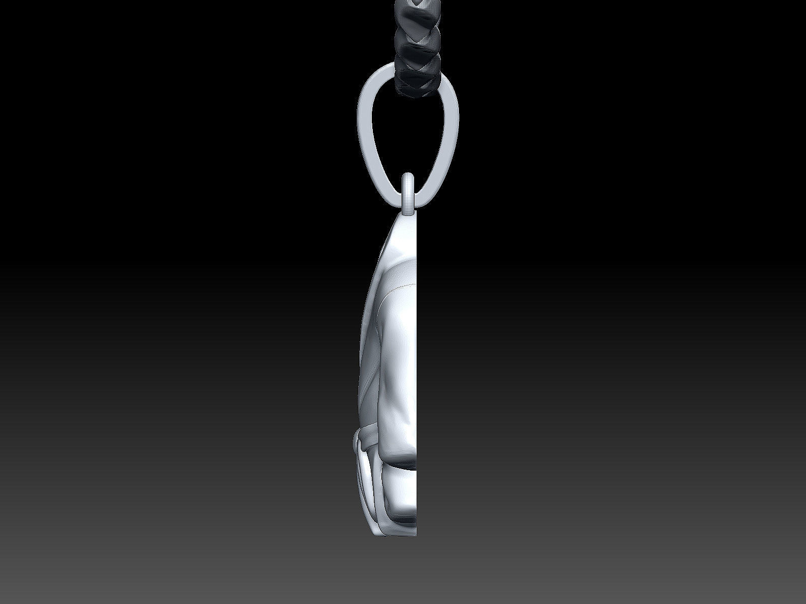 karate dress Kimono pendant Sculpture jewelry gold 3D print model_5