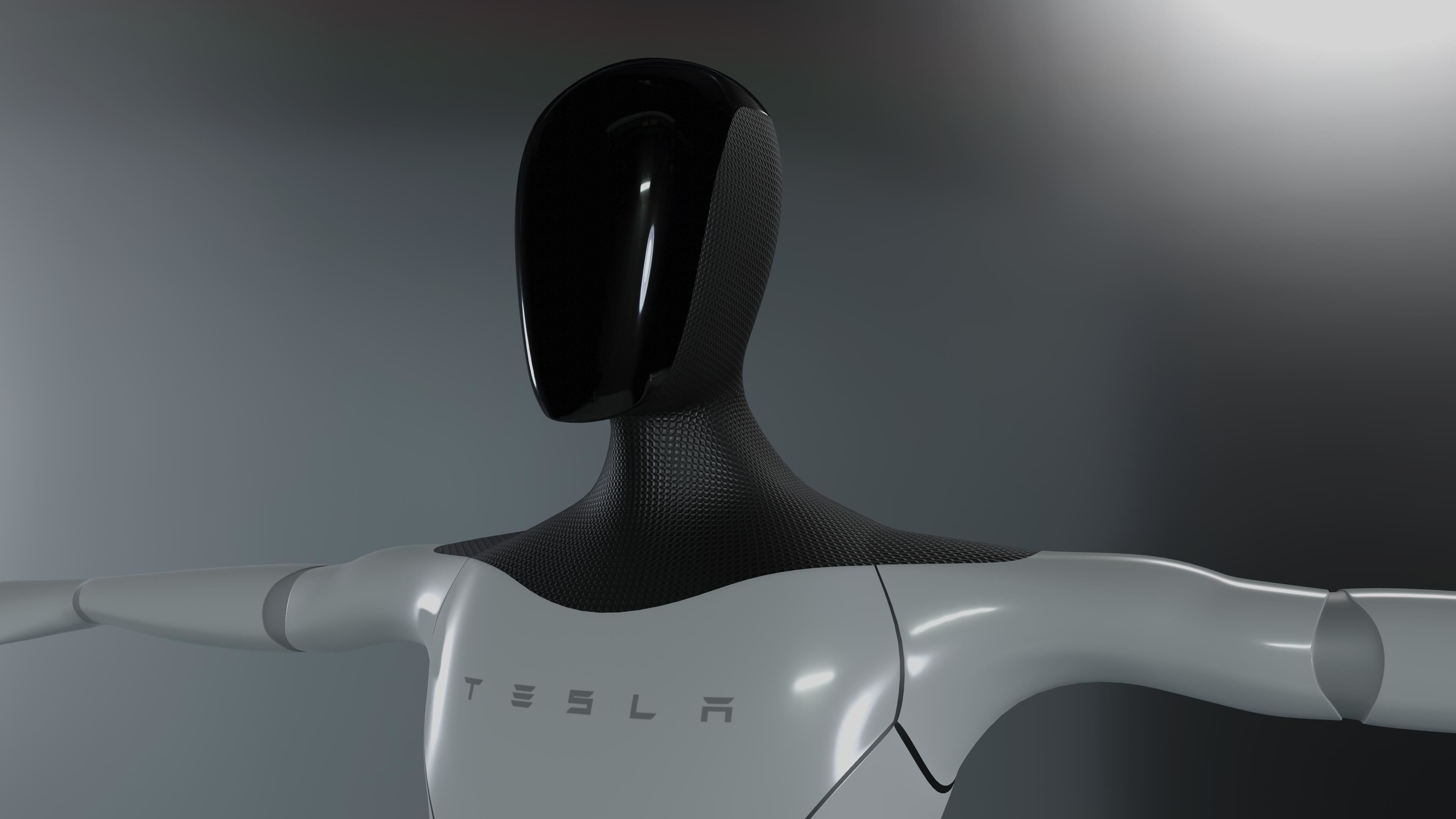 Tesla BOT Low-poly 3D model_3