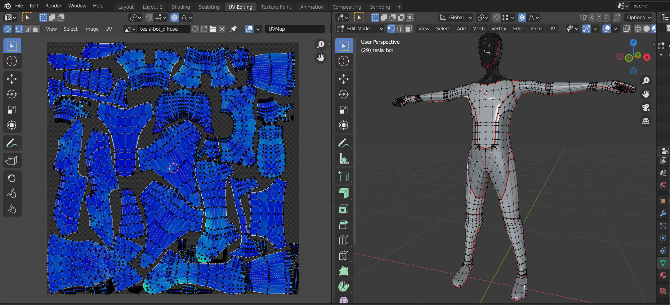 Tesla BOT Low-poly 3D model_5
