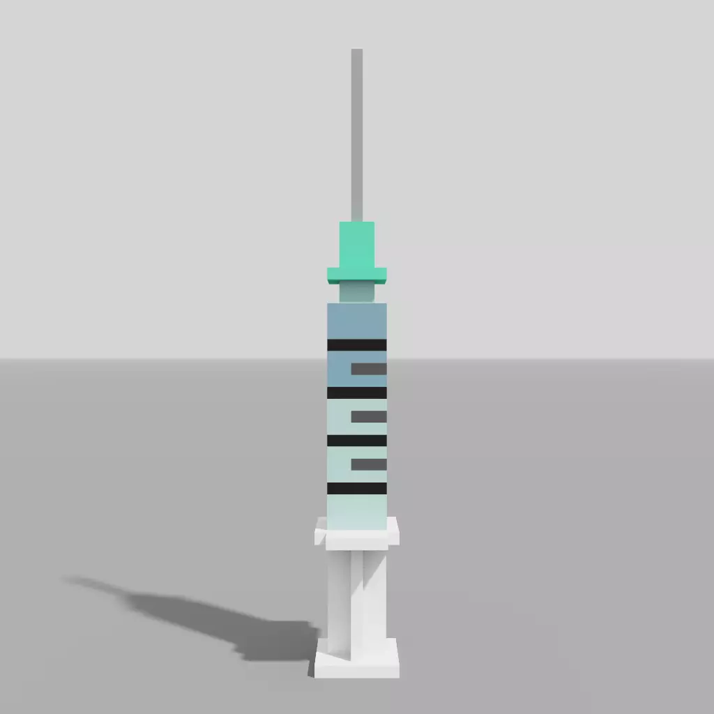 Voxel Injector Low-poly 3D model