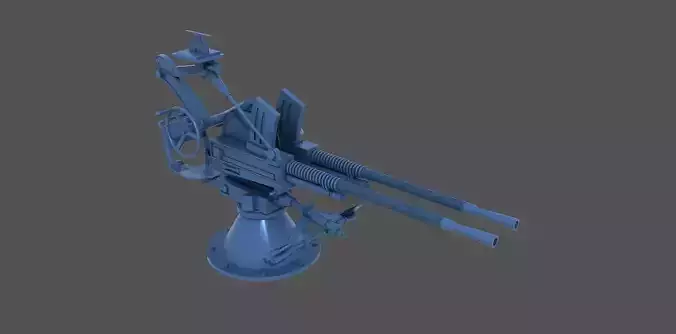 Type 93 Shiki Twin gun - Personal license - 1-100 scale 3D print model