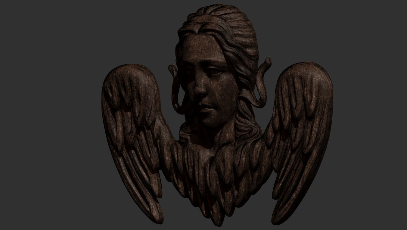 Angel Bas-Relief 3D print model_20