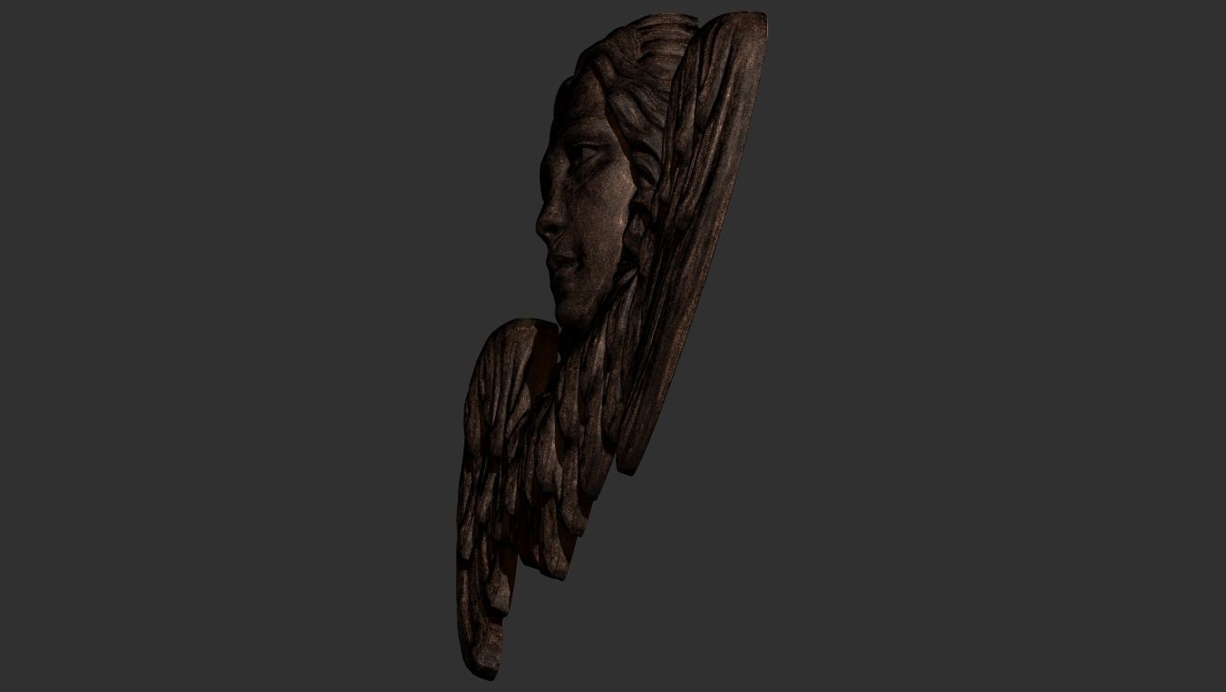 Angel Bas-Relief 3D print model_21