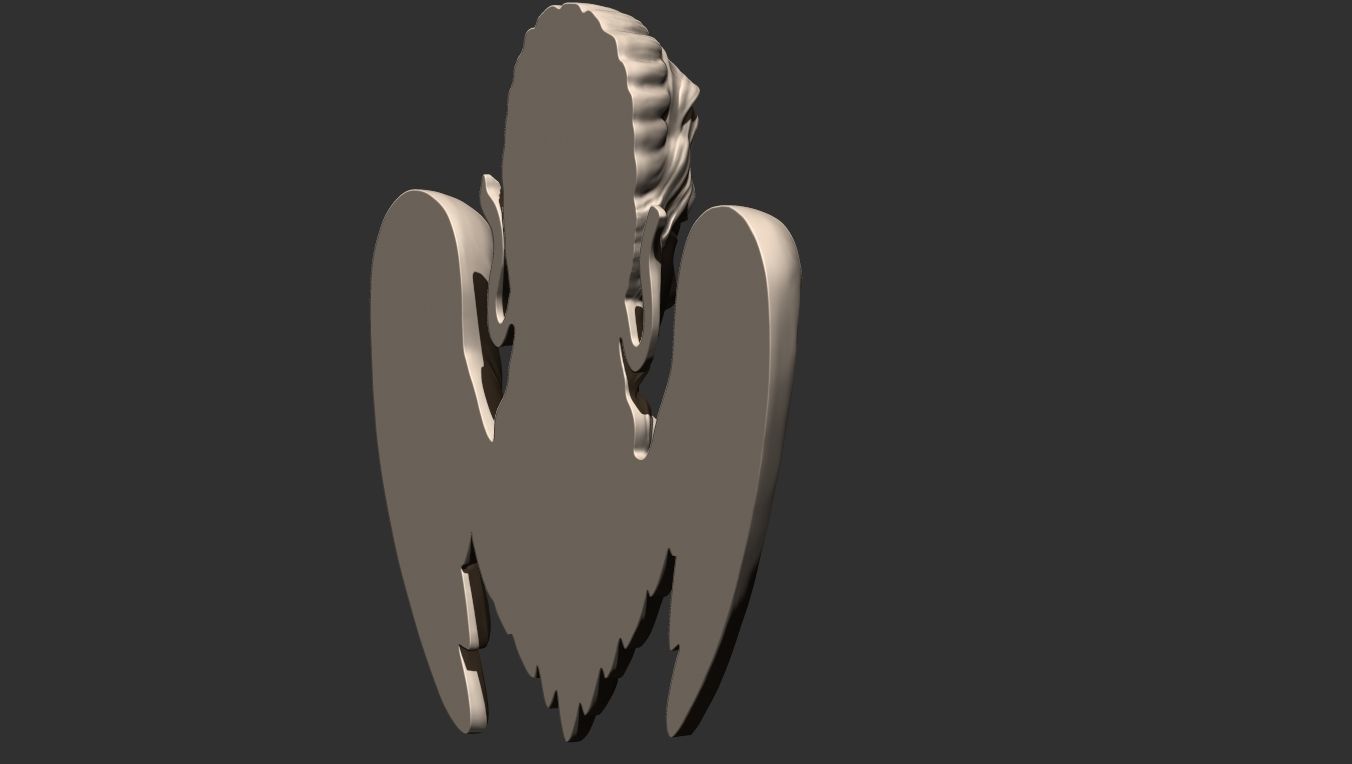 Angel Bas-Relief 3D print model_9