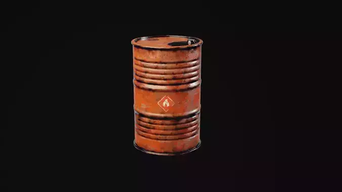 Oil Barrel Game Ready Low-poly 3D model