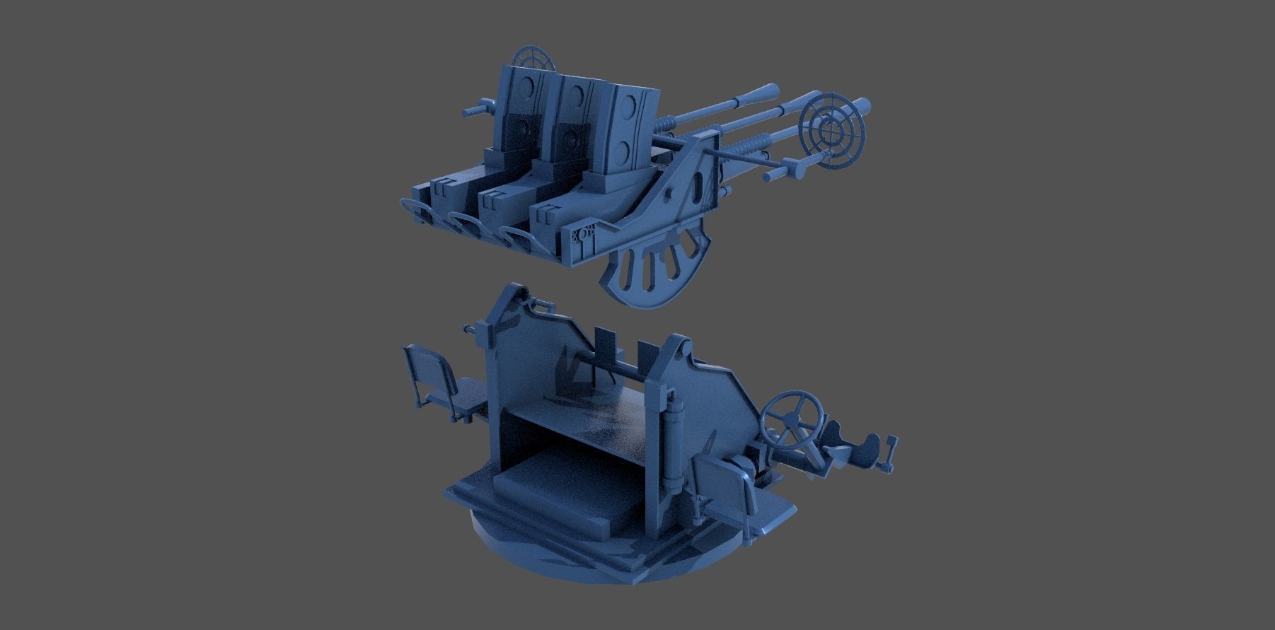 Type 96 25mm triple mount - Personal license - 1-100 scale 3D print model_6