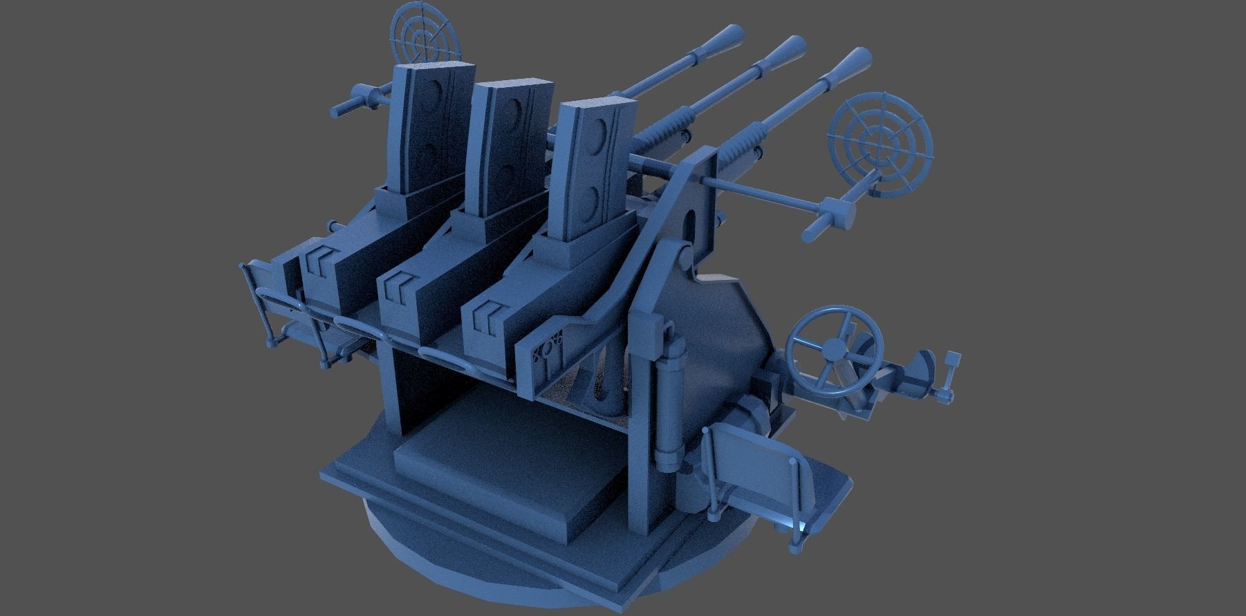 Type 96 25mm triple mount - Personal license - 1-100 scale 3D print model_3