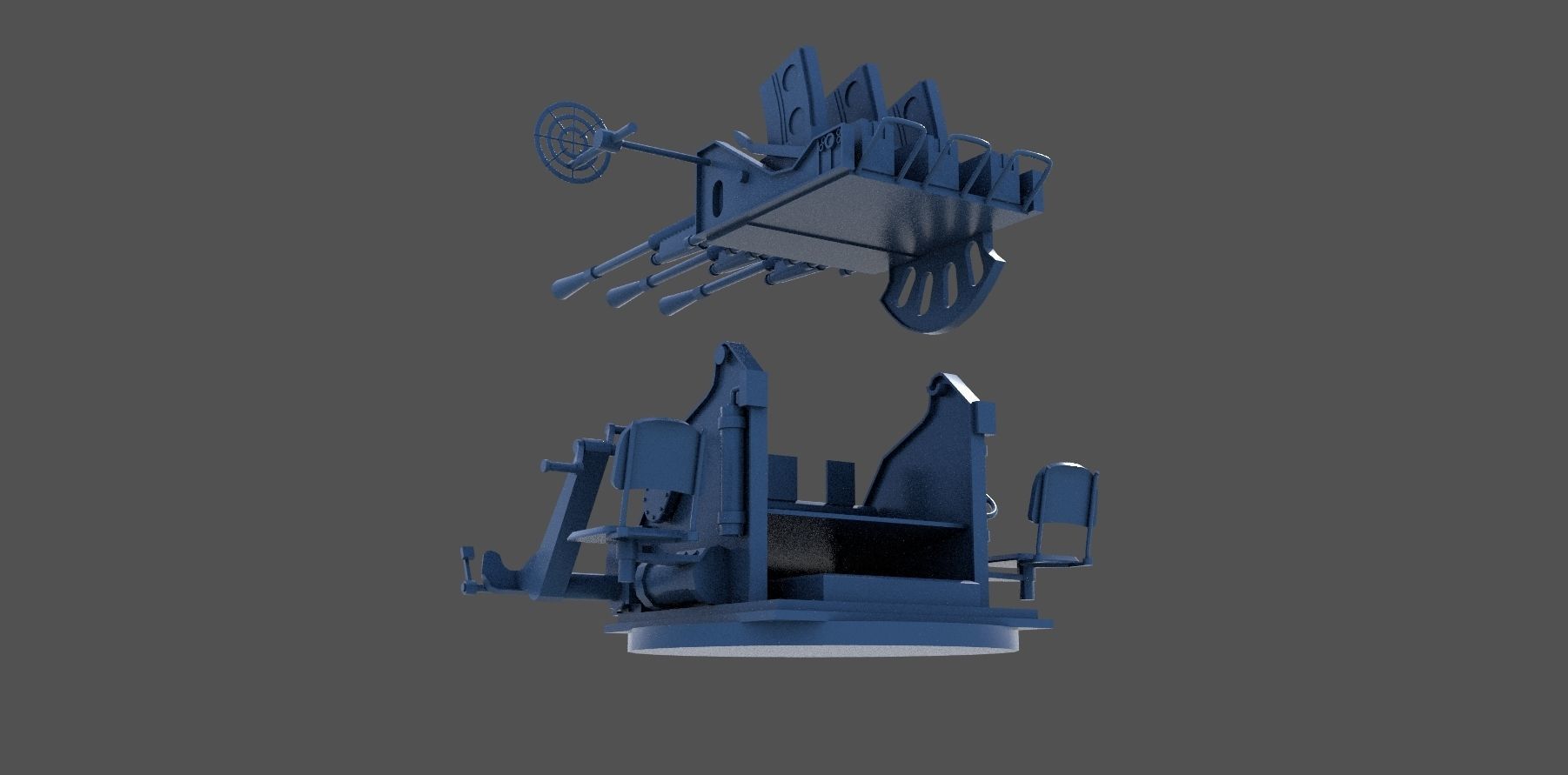 Type 96 25mm triple mount - Personal license - 1-100 scale 3D print model_5