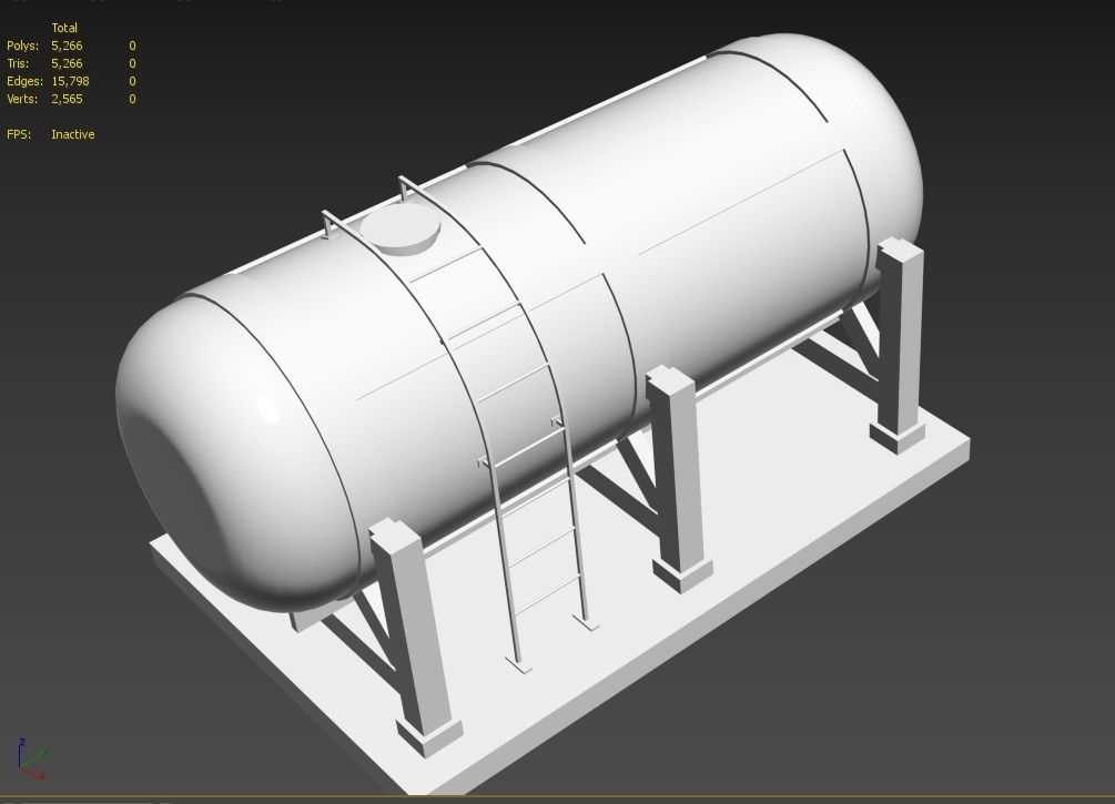 liquid tank M1 - New Low-poly 3D model_37