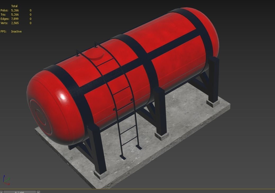 liquid tank M1 - New Low-poly 3D model_15