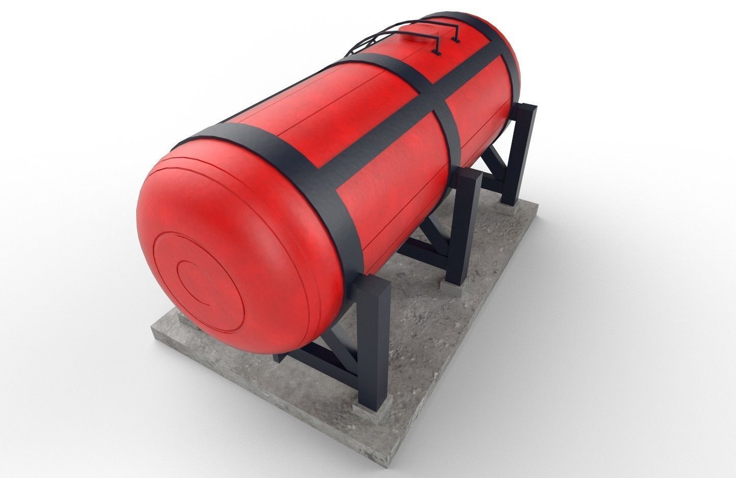 liquid tank M1 - New Low-poly 3D model_28
