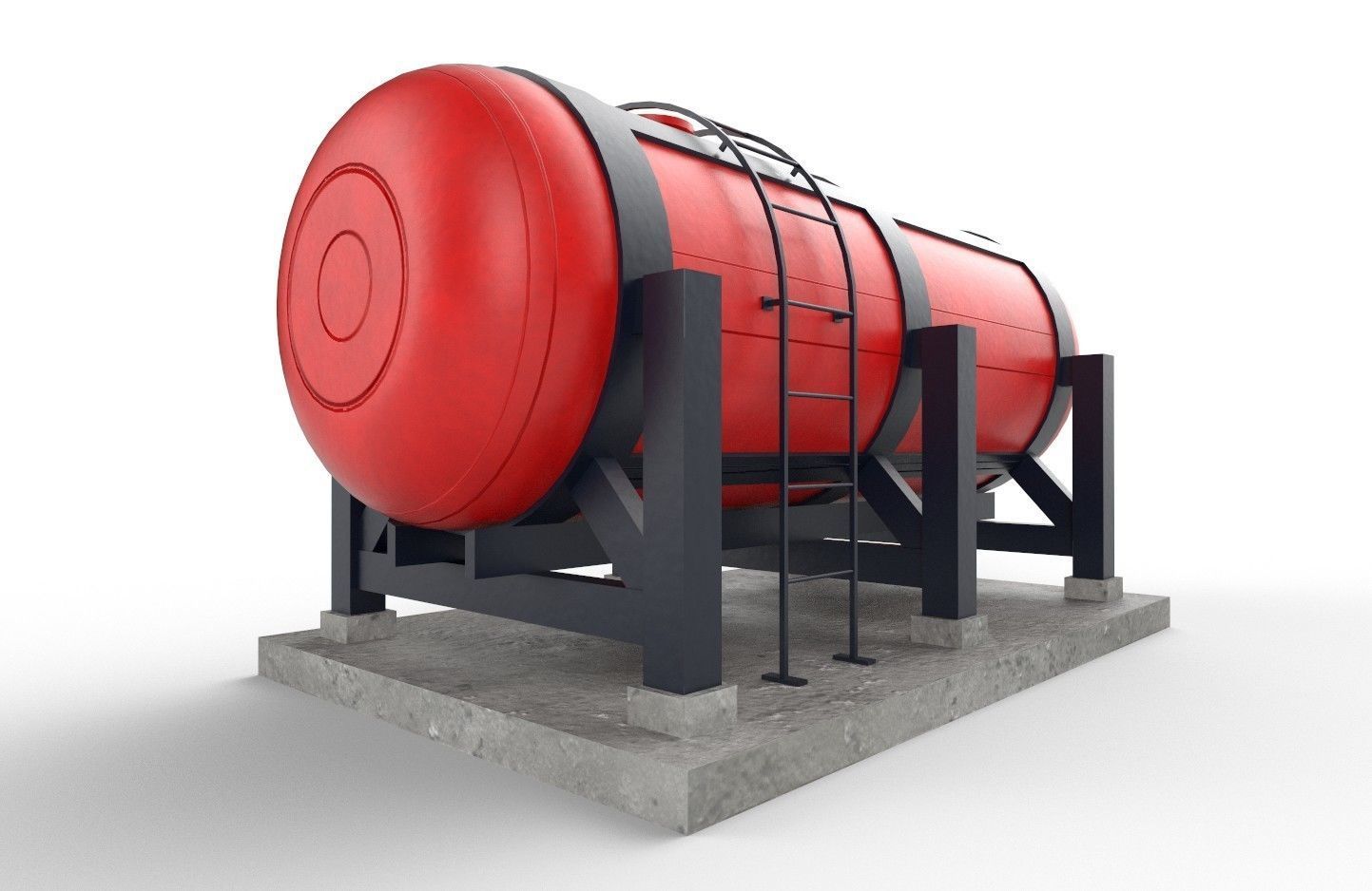liquid tank M1 - New Low-poly 3D model_14
