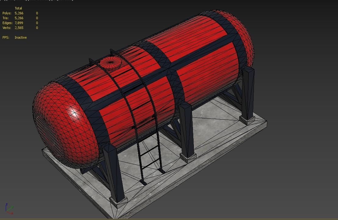 liquid tank M1 - New Low-poly 3D model_41
