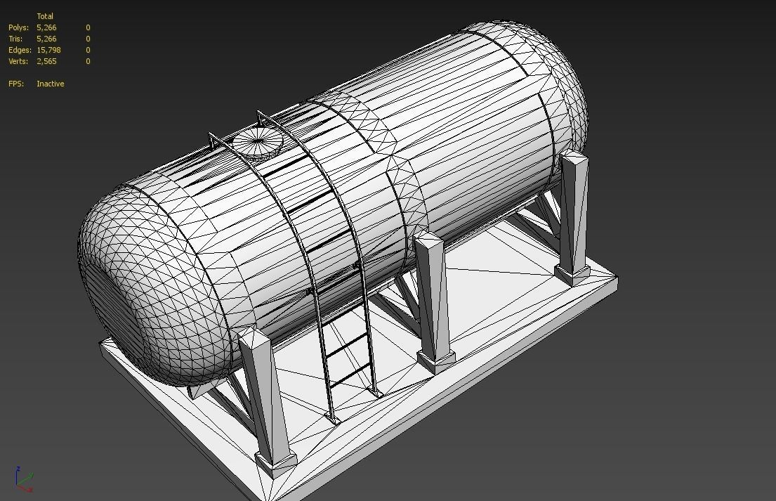 liquid tank M1 - New Low-poly 3D model_19