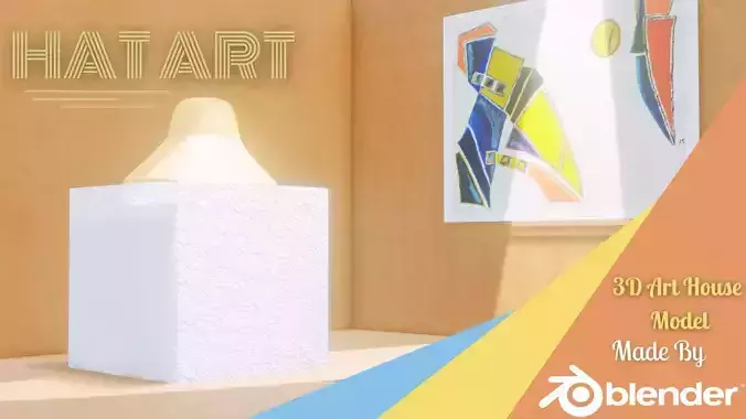 Hat Art 3D Architectural House Model Free 3D model