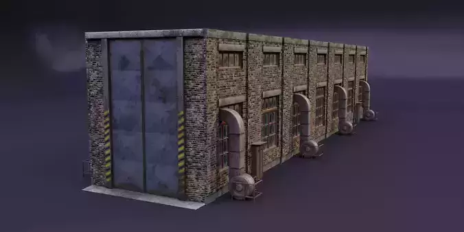 Warehouse old building - big and small version 