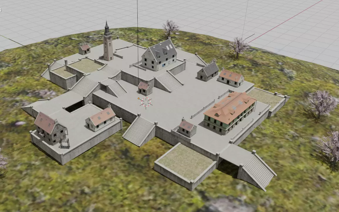 Free Fire Clock Tower Model Low-poly 3D model_0