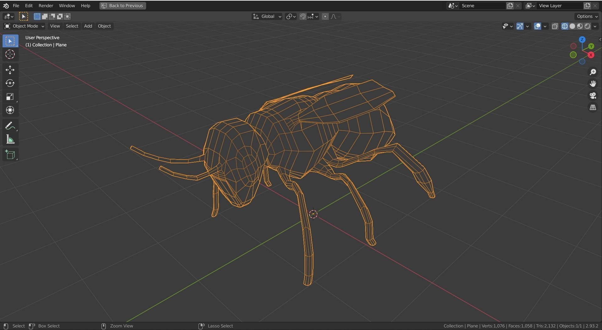 Low-poly Bee Low-poly 3D model_6
