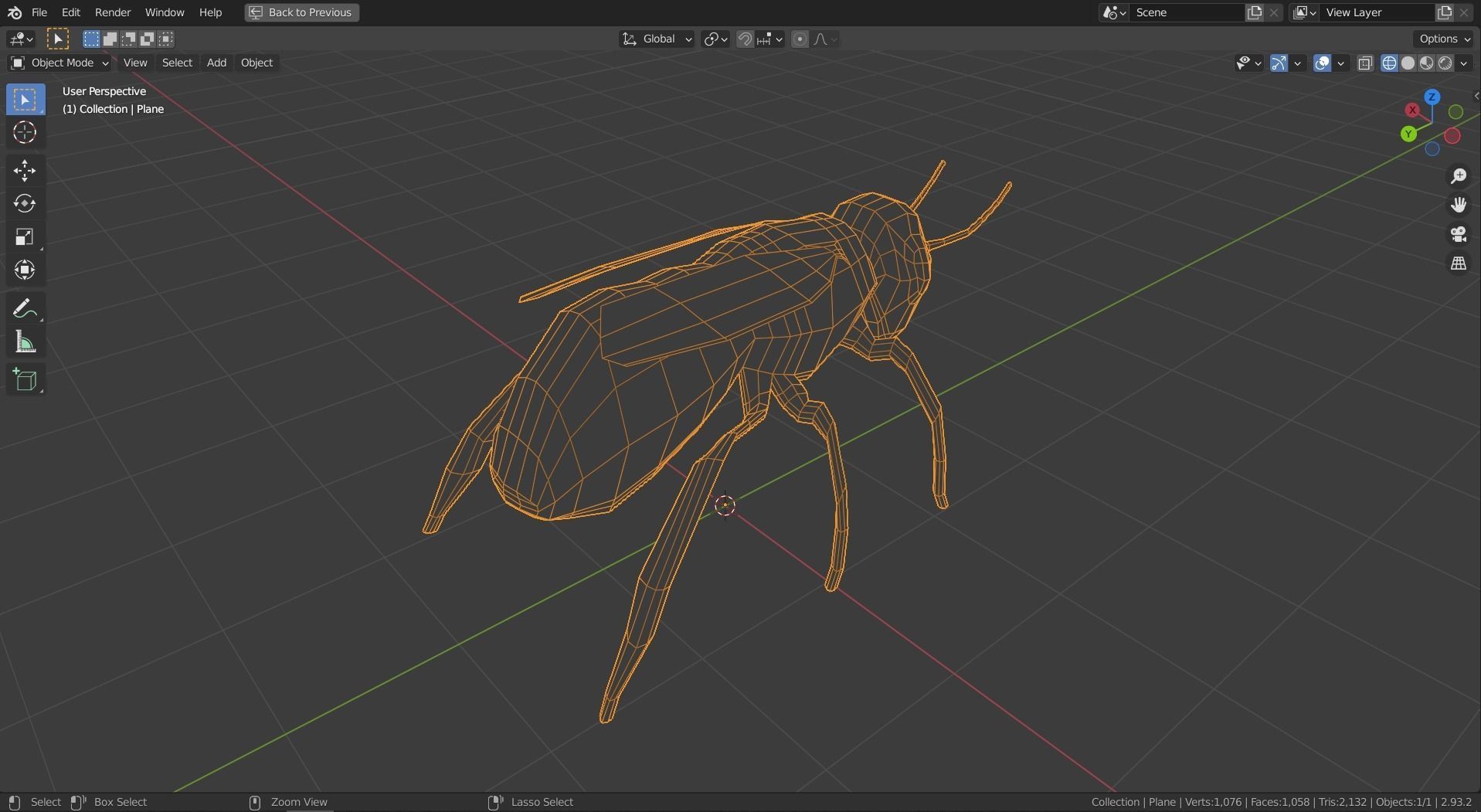 Low-poly Bee Low-poly 3D model_7