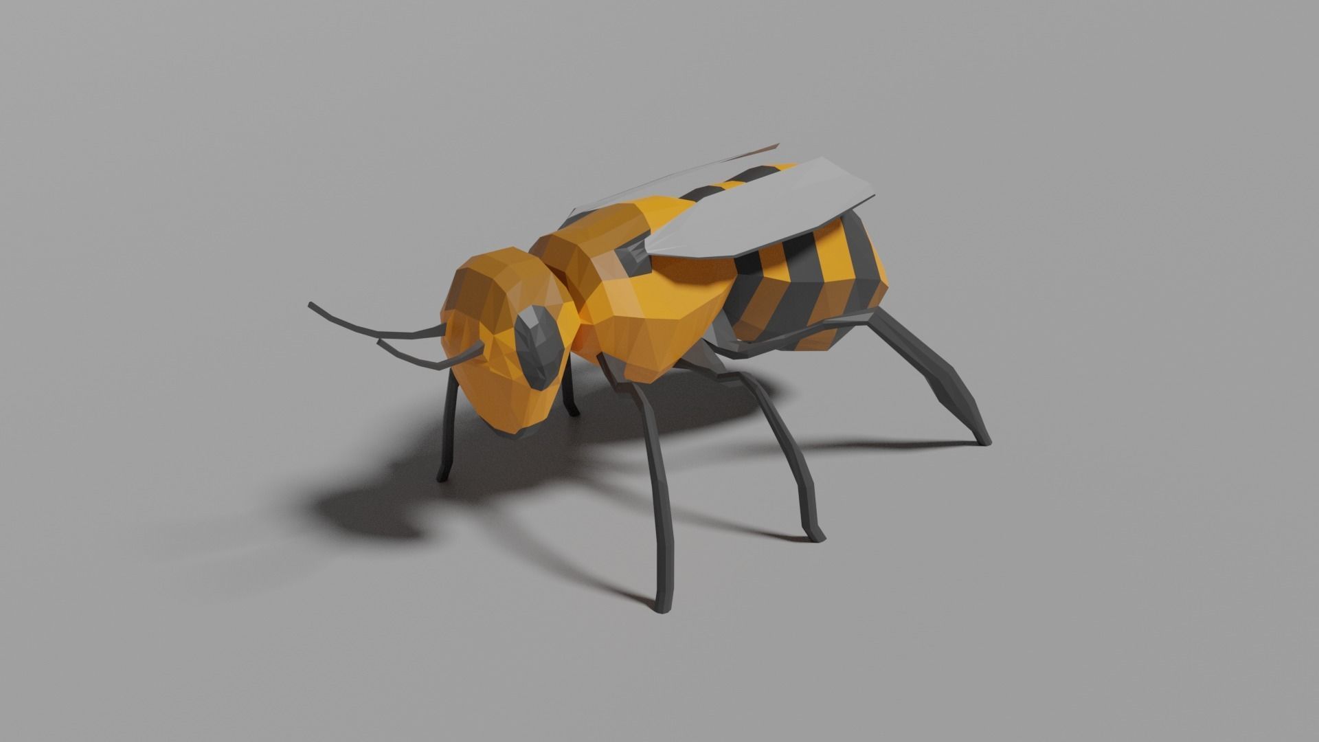 Low-poly Bee Low-poly 3D model_0