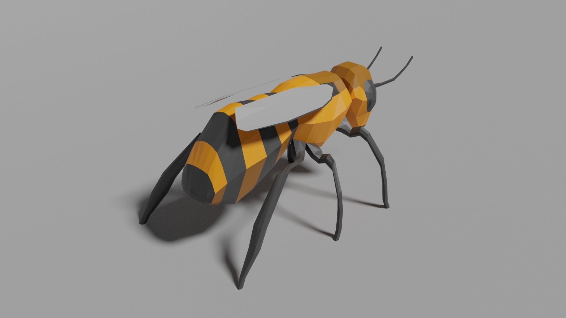 Low-poly Bee Low-poly 3D model_1
