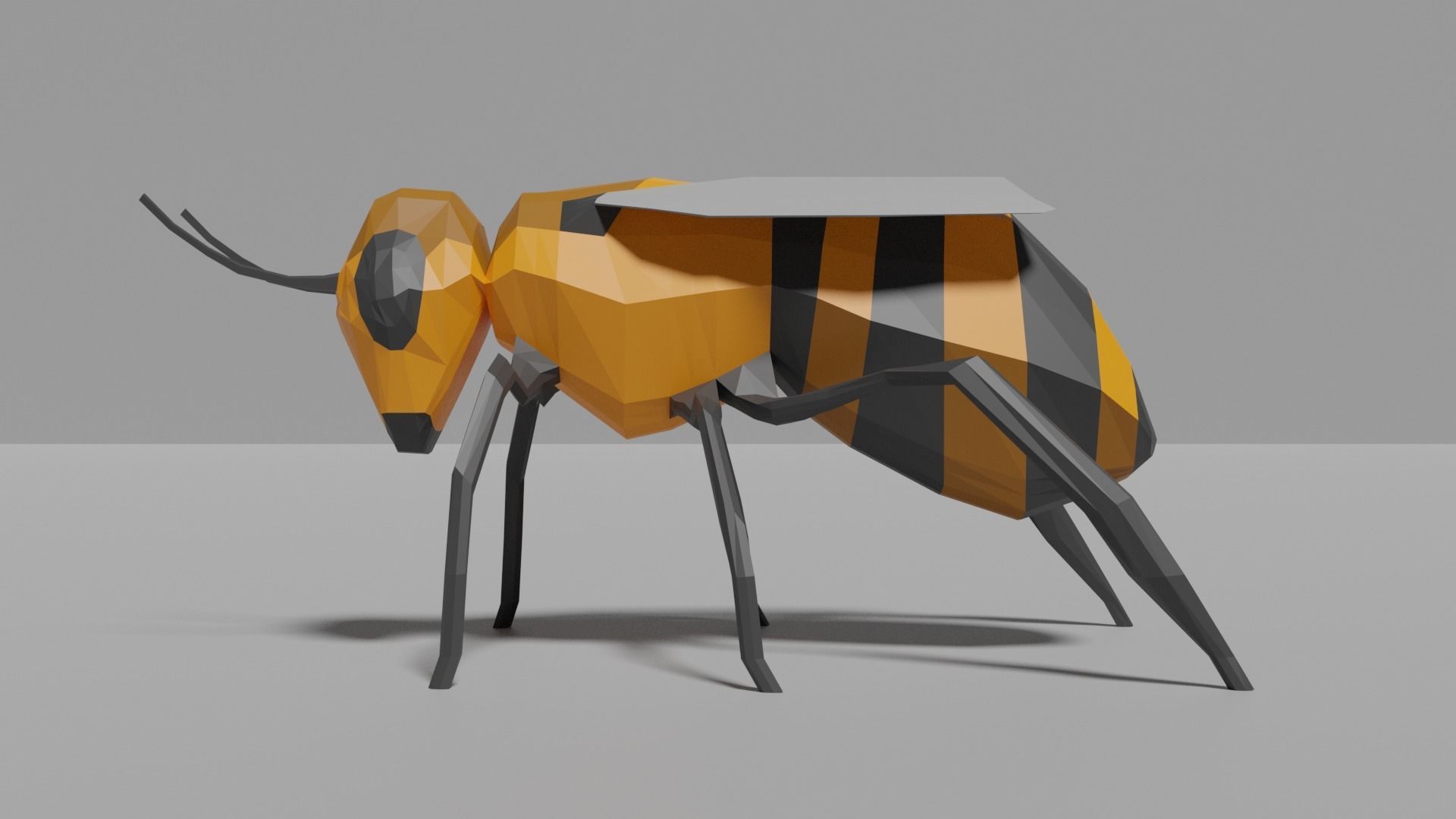 Low-poly Bee Low-poly 3D model_2