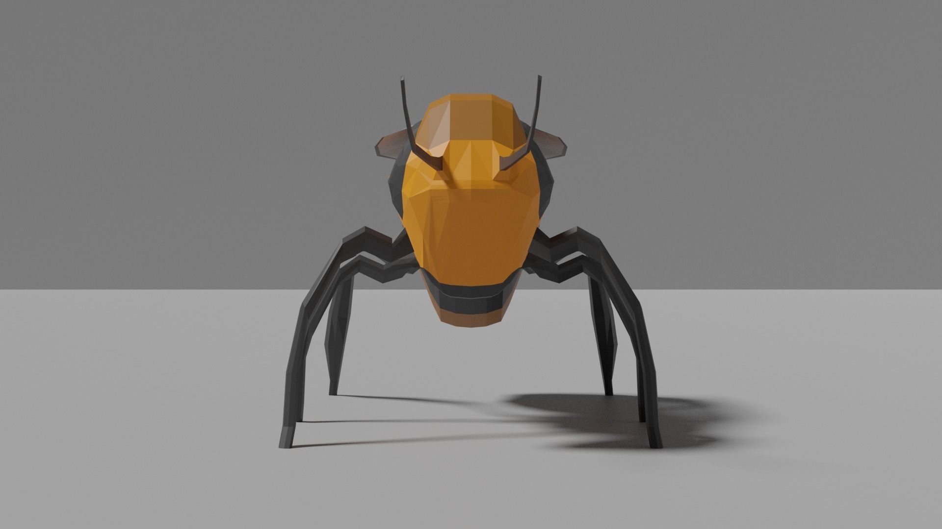 Low-poly Bee Low-poly 3D model_4