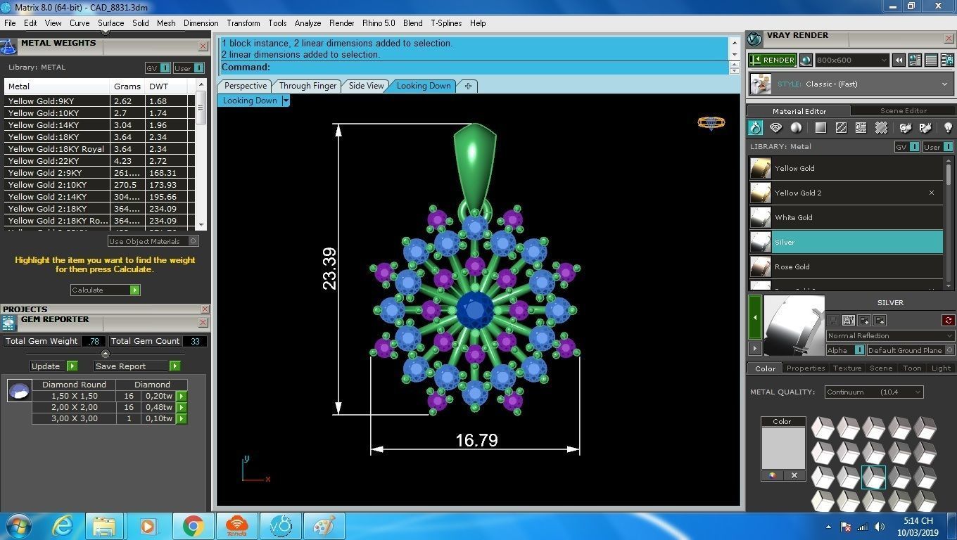 Luxury Snowflake Diamond Pendant 3D Model 2197 3D print model_7