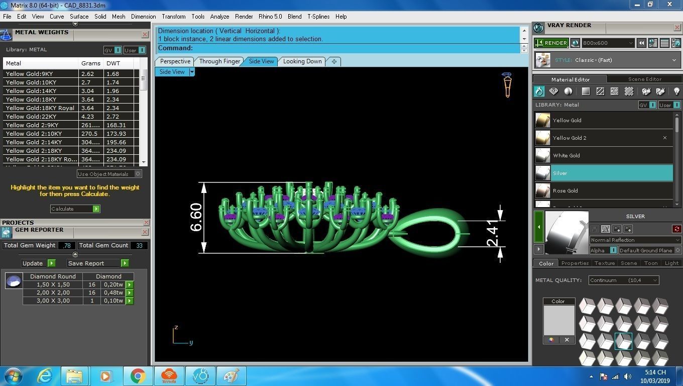 Luxury Snowflake Diamond Pendant 3D Model 2197 3D print model_8