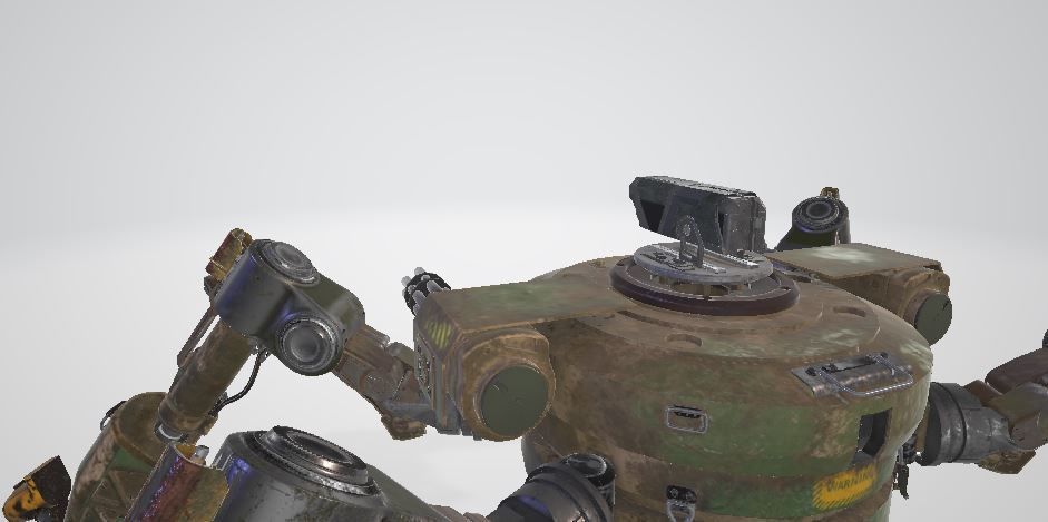 Spider robot Low-poly 3D model_5