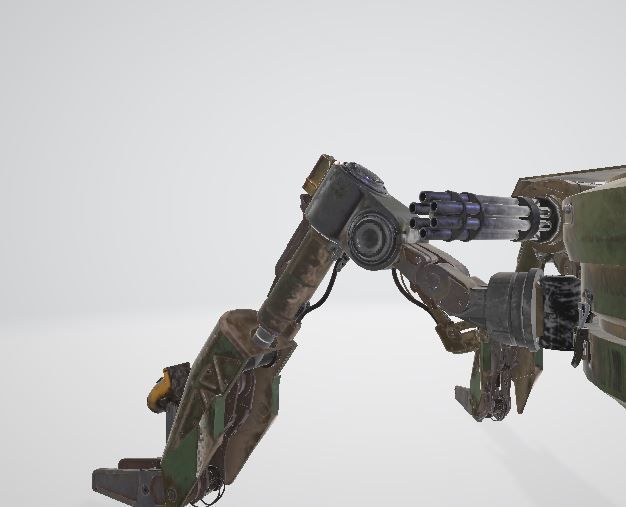 Spider robot Low-poly 3D model_3