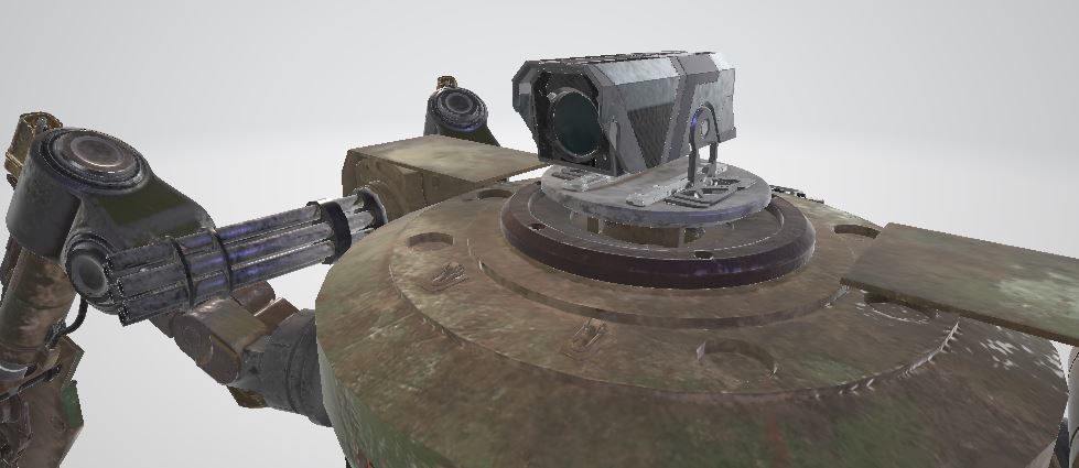 Spider robot Low-poly 3D model_6