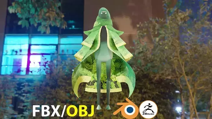 Fantasy Alien Rigged