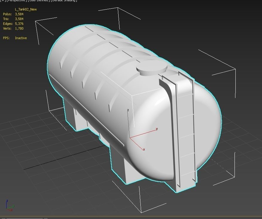 liquid tank M2 - New Low-poly 3D model_36