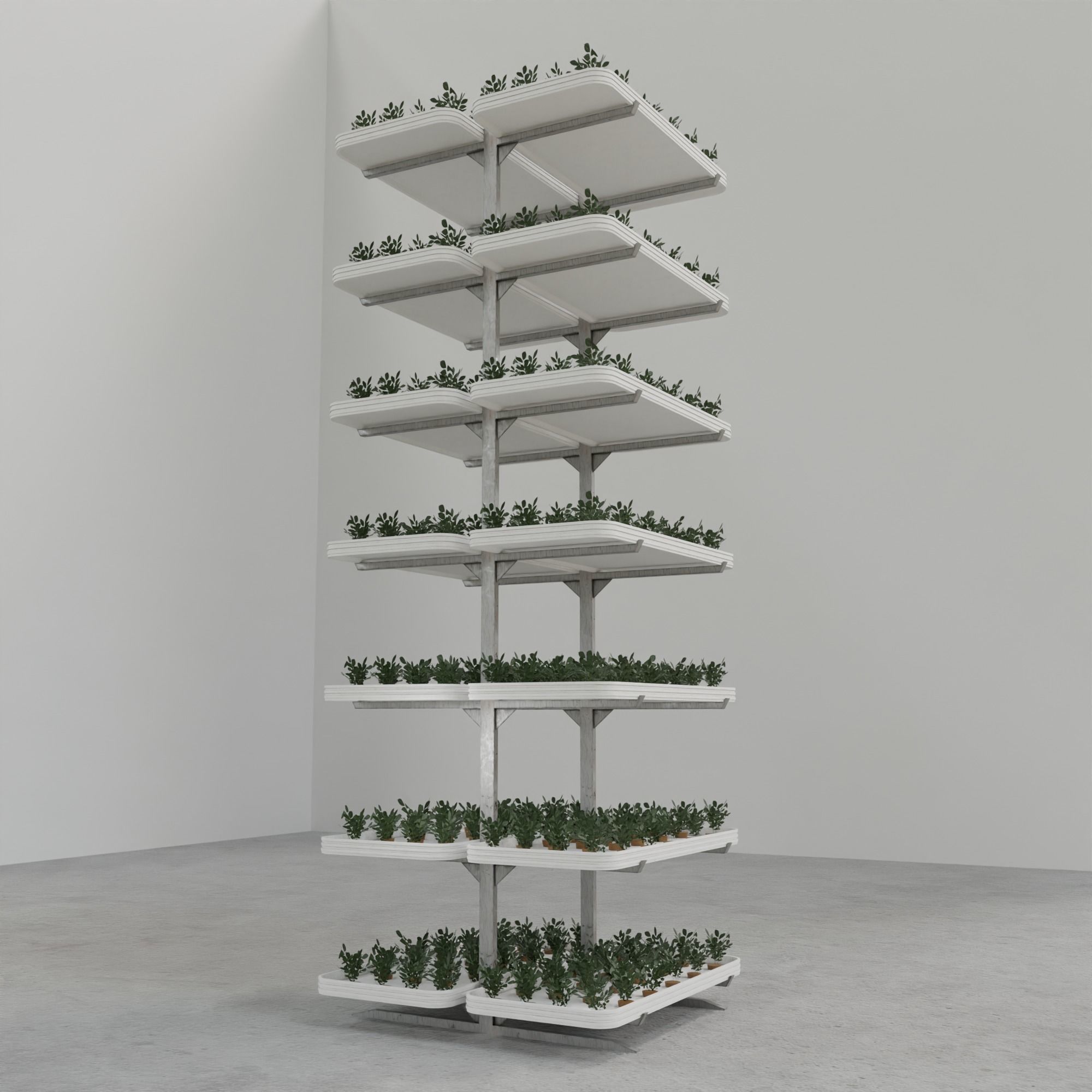 Vertical farm hydroponic 3D model_2