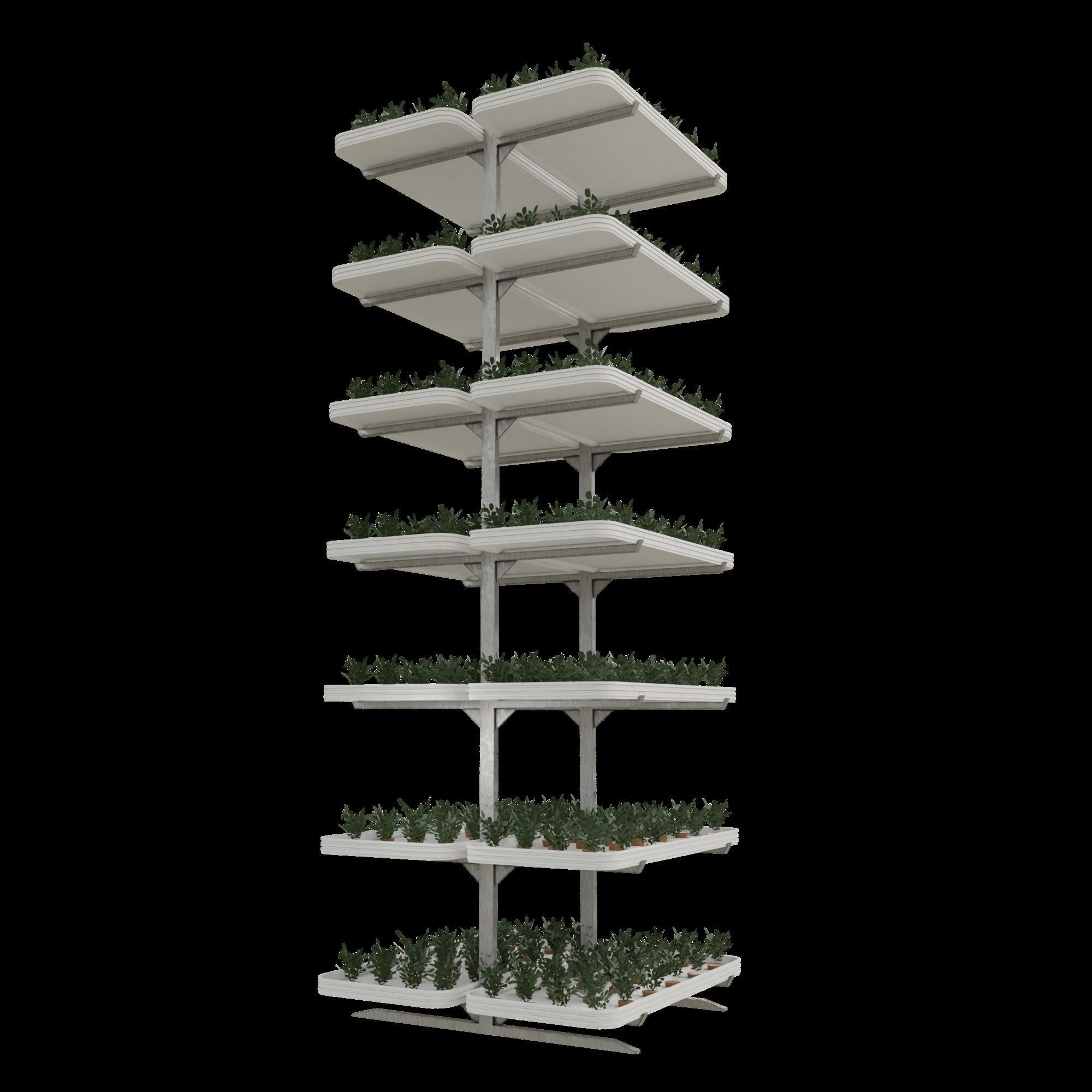 Vertical farm hydroponic 3D model_3