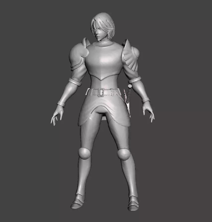 Gilthunder 3D Model knight in armor 3D print model_0