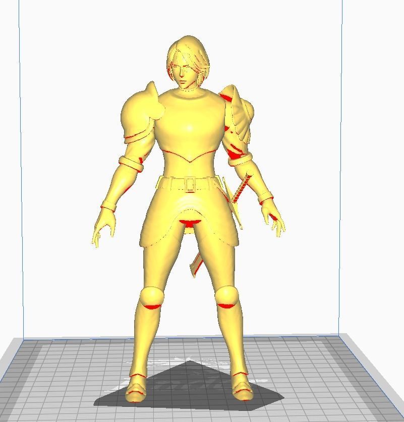 Gilthunder 3D Model knight in armor 3D print model_2